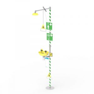 STAINLESS STEEL SAFETY STATION, FREE STANDING